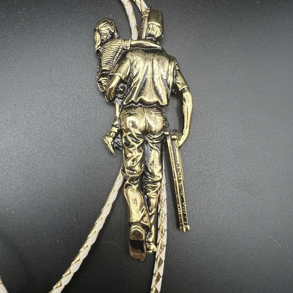 Shriners Masonic Freemason Girl‎ Child Gold Tone Metal Bolo Tie AC Awards